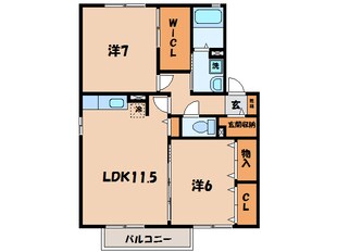 幸田駅 徒歩24分 2階の物件間取画像